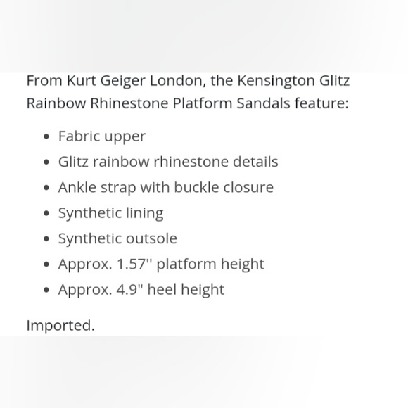 Kurt Geiger London Kensington Glitz Rainbow Rhinestone Platform Sandals NEW EU39 - Picture 7 of 10